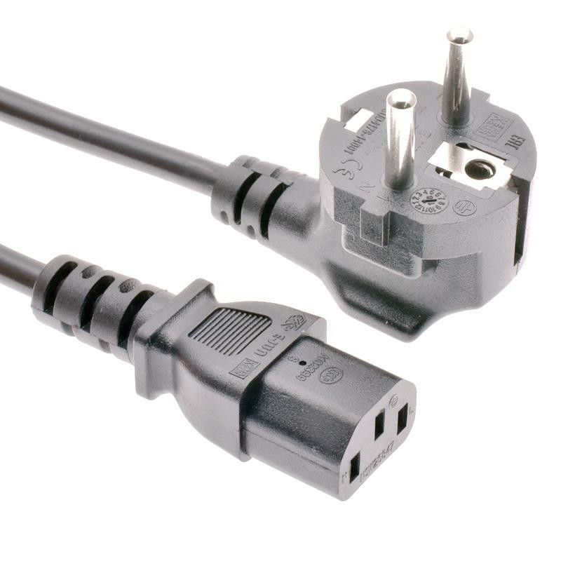 Zwart Amerika netsnoer 1,5 m 3-pins computerlaptop netsnoerkabel