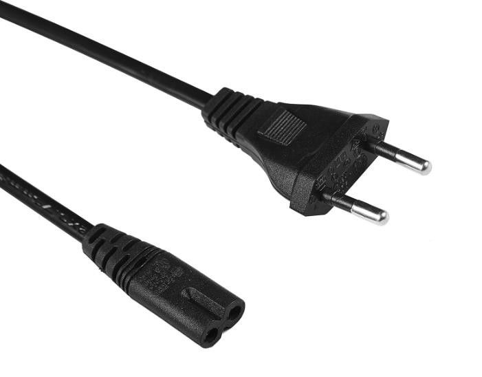 Zwart Amerika netsnoer 1,5 m 3-pins computerlaptop netsnoerkabel