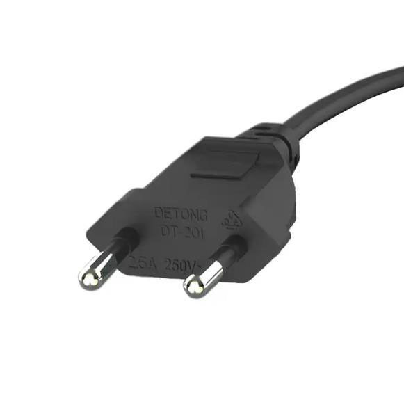 Flexibele EU-netsnoeren Lichtgewicht elektrisch verlengsnoer 2-pins