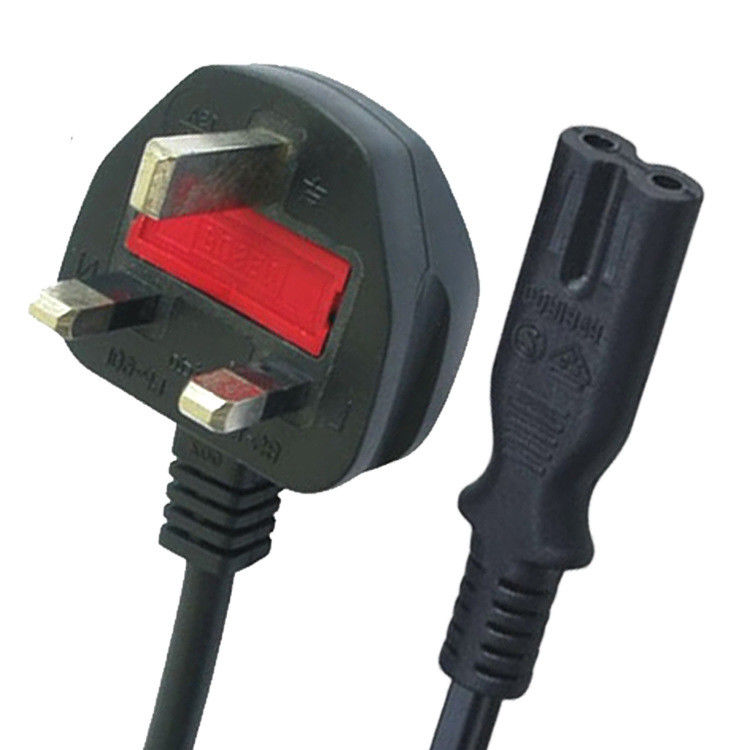 IEC UK AC-netsnoeren 1,5 m 3-polige stekker Netsnoerkabel 5Ft