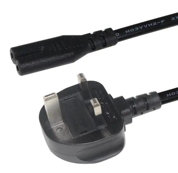 IEC UK AC-netsnoeren 1,5 m 3-polige stekker Netsnoerkabel 5Ft