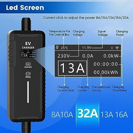 3.5KW 16A 7KW 32A Home Application Connector Car Electric Charger Type 2 Ac Ev Draagbare oplader
