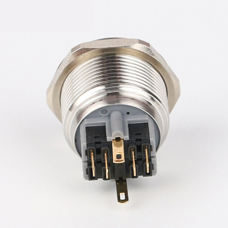 28 mm verlicht metalen drukknopschakelaars Ronde 500V ringtype LED