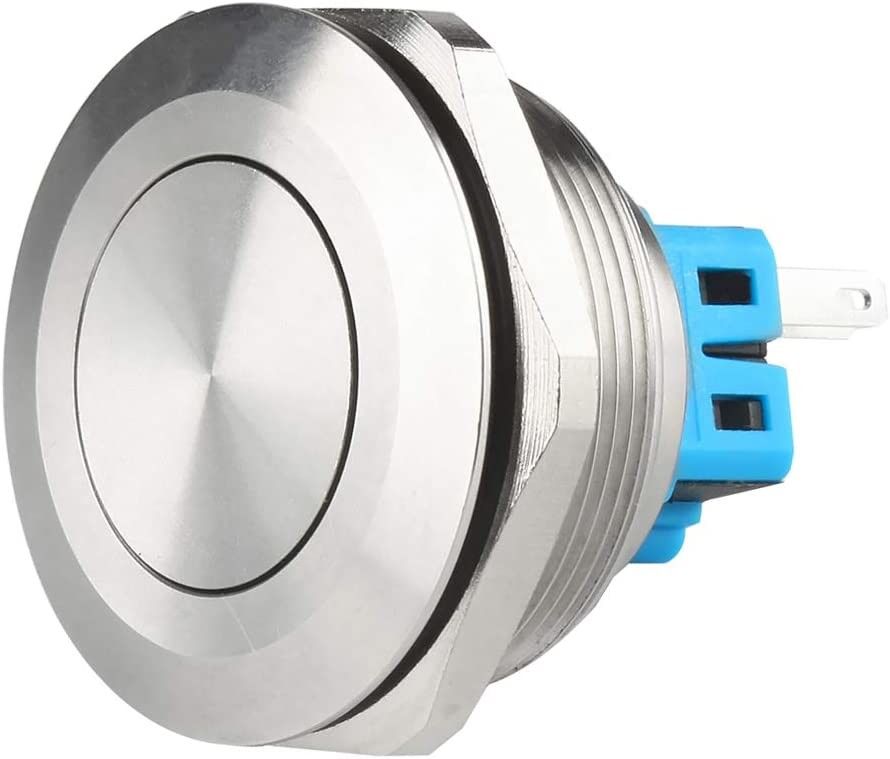 Aan/uit metalen drukknopschakelaars 30 mm verlichte ringtype LED