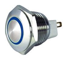 Aan/uit metalen drukknopschakelaars 30 mm verlichte ringtype LED