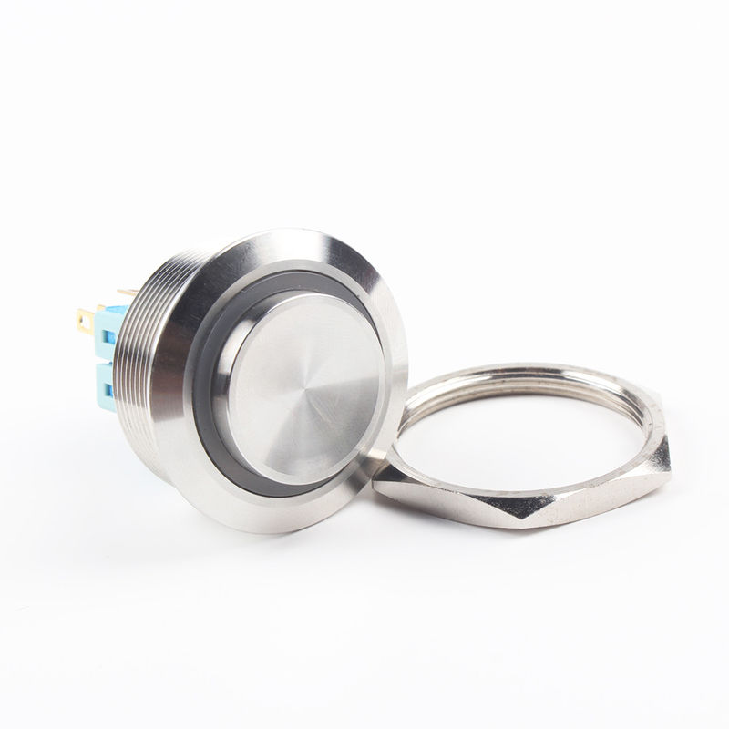 Aan/uit metalen drukknopschakelaars 30 mm verlichte ringtype LED