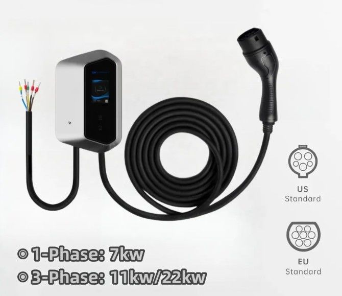 Type 2 AC 16A 32A snellaadstation voor elektrische auto's 250-480v