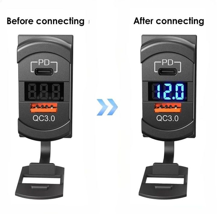 12v 24v usb oplader rocker schakelaar snel opladen stopcontact waterdicht snel dubbele pd qc3.0 voor auto's boot