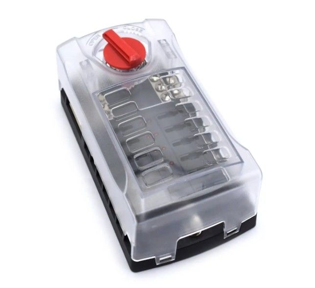 Standaard fusebox met positieve en negatieve busbars - 12weg fusebox met negatieve bus