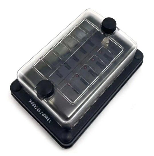 Auto ATO ATC Fuse Box Waterdicht 12 Circuit Fuse Holder Sticker Label 12 In 12 Out Voor bussen