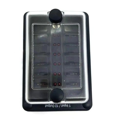 Auto ATO ATC Fuse Box Waterdicht 12 Circuit Fuse Holder Sticker Label 12 In 12 Out Voor bussen