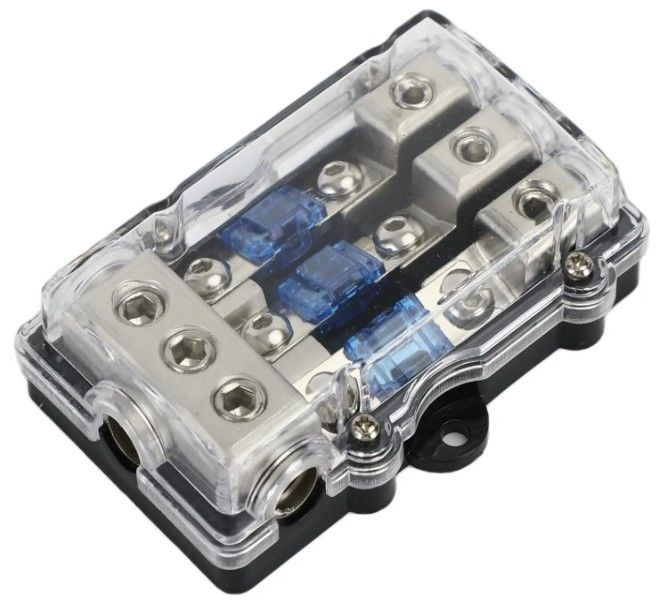 3-weg auto Mini ANL Blade zekeringhouder Stereo Audio stroomverdeelblok 60 Amp zekeringhouder paneelmontage