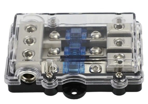 3-weg auto Mini ANL Blade zekeringhouder Stereo Audio stroomverdeelblok 60 Amp zekeringhouder paneelmontage