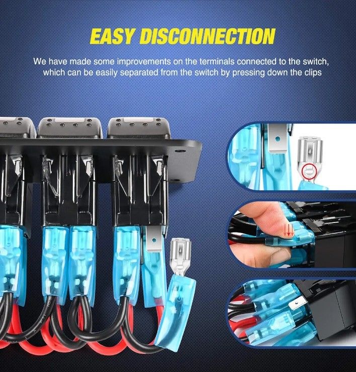 DC12V 24V 3 Gang Rood LED Light Rocker Schakelaar Panel Box Met Dual 4.8A USB Charger Voltmeter Voor Auto Marine Trucks boten