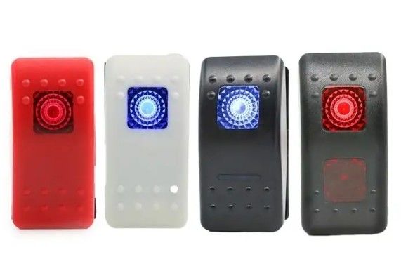 12V 24V Verlicht Blauw Led Licht Symbool Waterdicht Laser On/Off Boat Rocker Switch Voor Auto Boat Marine RV
