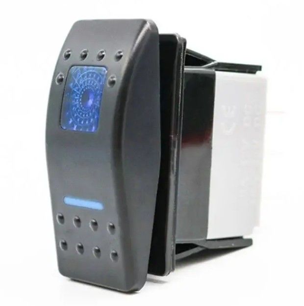 12V 24V Verlicht Blauw Led Licht Symbool Waterdicht Laser On/Off Boat Rocker Switch Voor Auto Boat Marine RV