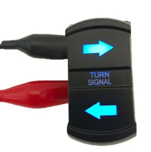 Nieuwe stijl Custom DIY Icon DC 12V 7Pin ON-OFF LED Blauw Licht Draai Signaal Rocker Schakelaar Voor Auto 4X4 Boat Trucks