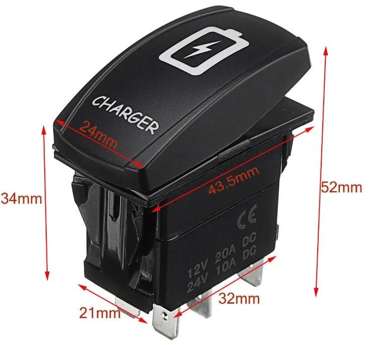 12V 24V OEM aangepast symbool Marine Led Waterproof 24 Volt Marine 4 Pin 5Pin Onoffon Rocker Switch