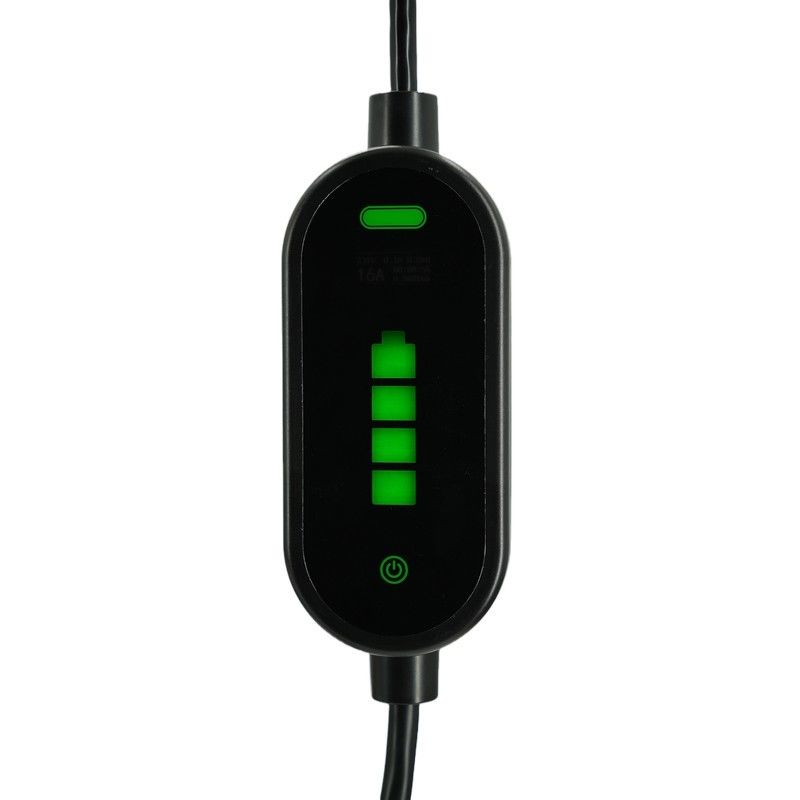 Draagbare EV-opladers 7KW Tpe Jacket IEC 62196 Type2 2.4 Quot LCD CE TUV ROHS