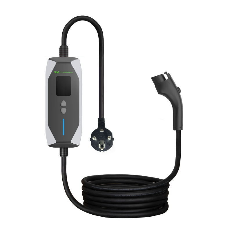 7KW draagbare nood-EV-oplader 0,96 inch Type 2 nieuwe energie-EV-oplader