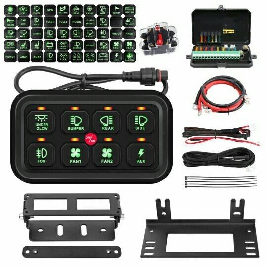 ABS-materiaal 8 Gang Spod Schakelaarpaneel 600w Combinatie Schakelaar Type