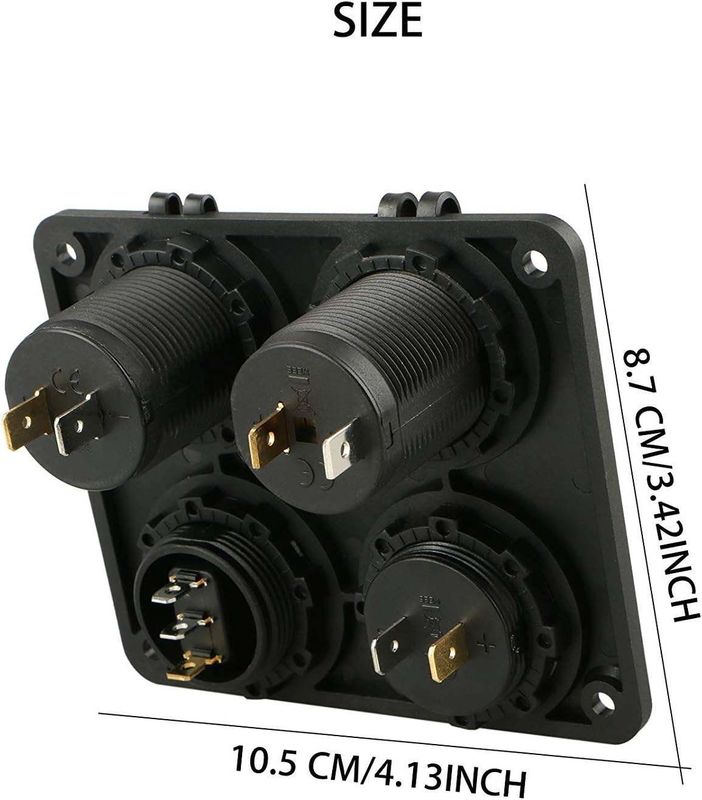 Custom Automotive Switch Panel Cigarette Lighter Socket & LED Lighted ON Off Rocker Schakelaar