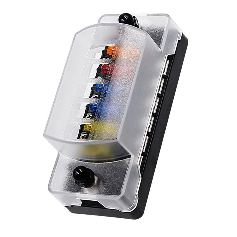 12V-24V DC 6 Way Fuse Block met negatieve bus Atc/Ato Standard Automotive Fuse Boxes