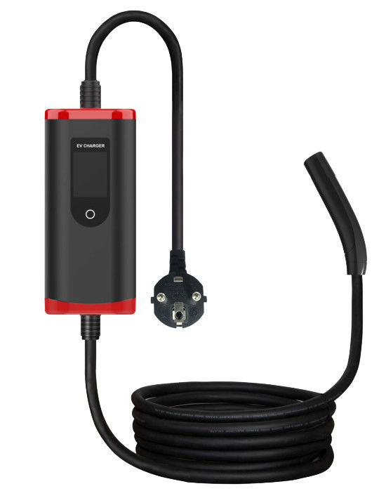 Type2 Tesla NACS 32A 7Kw Ev-oplaadstation Draagbare EV-oplader met schermverstelbaar