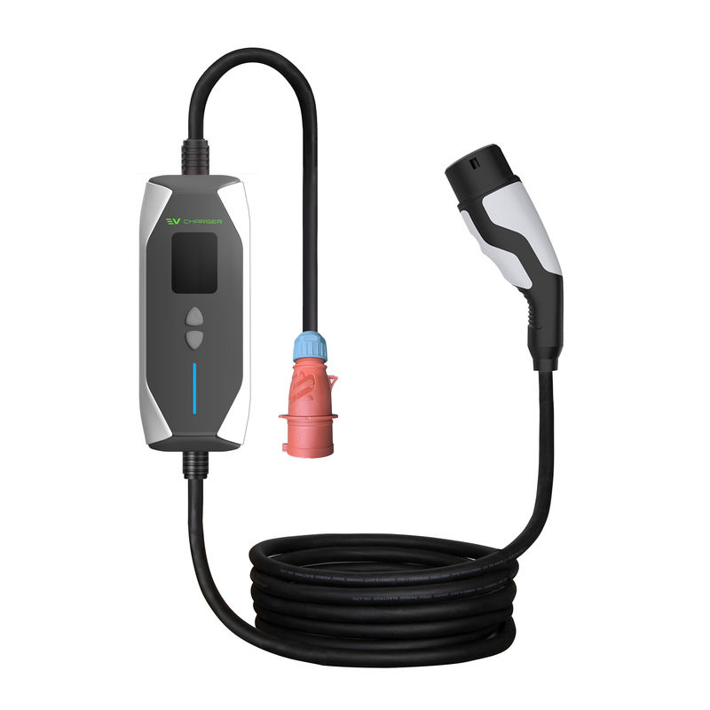 OEM ODM GBT 32A 7KW drinkbare elektrische auto snellader buitenlader 1 fase drinkbare EV-lader met 5M-kabel