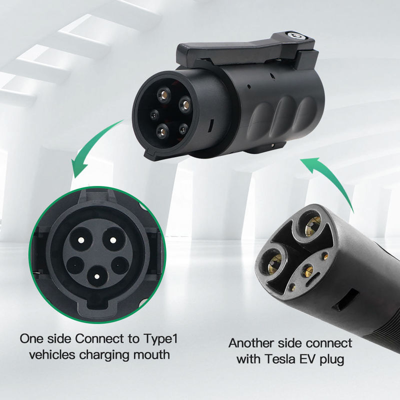 80A 240v Ac Tesla Charger Connector Ev Adapter Charger Tesla naar J1772 Adapter Voor Tesla