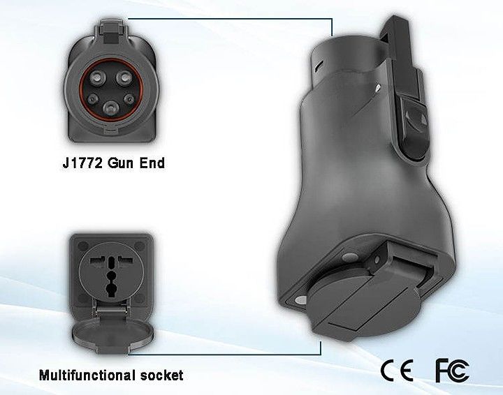 Voertuig aan te laden adapter J1772 Plug Ev Connector Adapter Ev Ontlading stopcontact J1772
