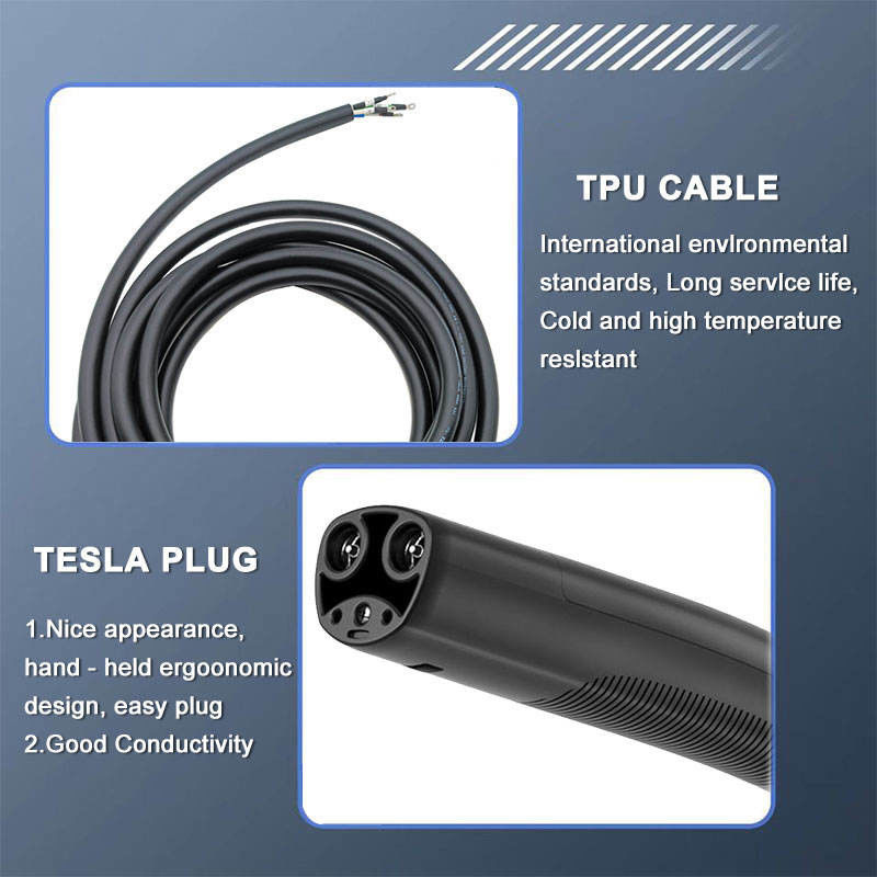 Nieuwe fabriek rechtstreeks verkoop 32A type 2 aan Tesla EV Charging Extension Cord 20kw ev charger