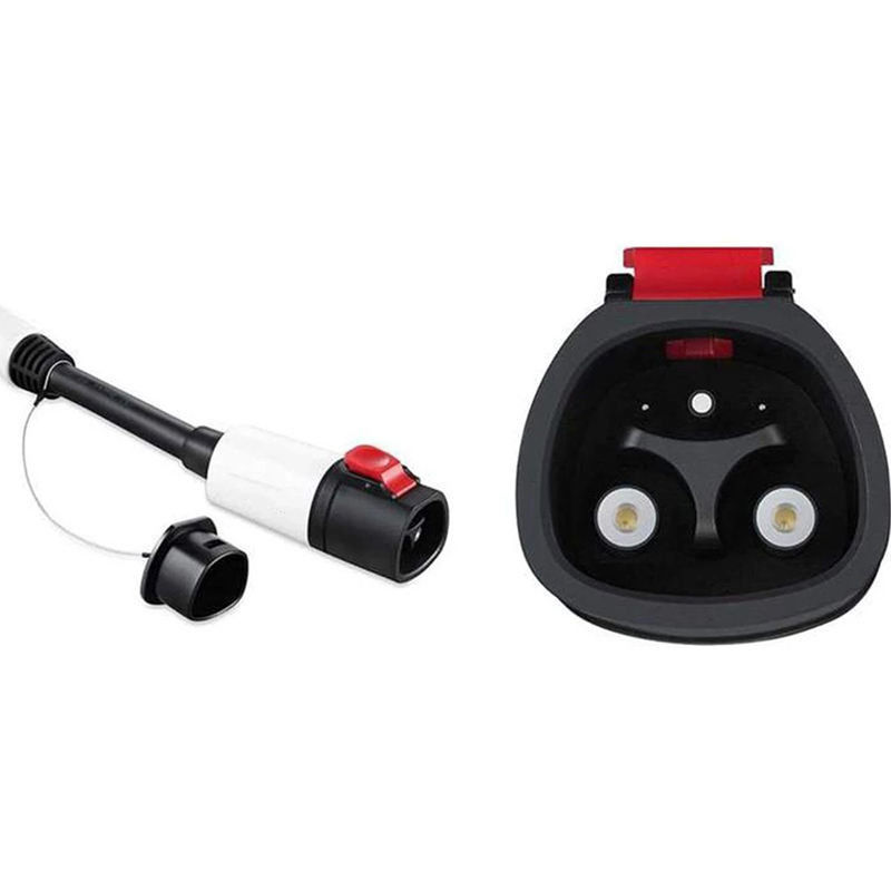 Draagbare veiligheid 60A 250V Tesla tot Type1 EV-opladeradapter met kabel voor elektrische auto-oplader