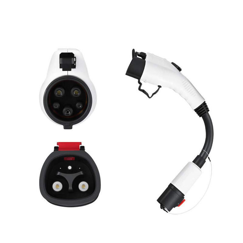 Draagbare veiligheid 60A 250V Tesla tot Type1 EV-opladeradapter met kabel voor elektrische auto-oplader