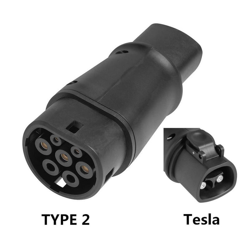 Tesla tot Type2 Charger Adapter 60A max Connector 14kw Ev Plug Snel opladen