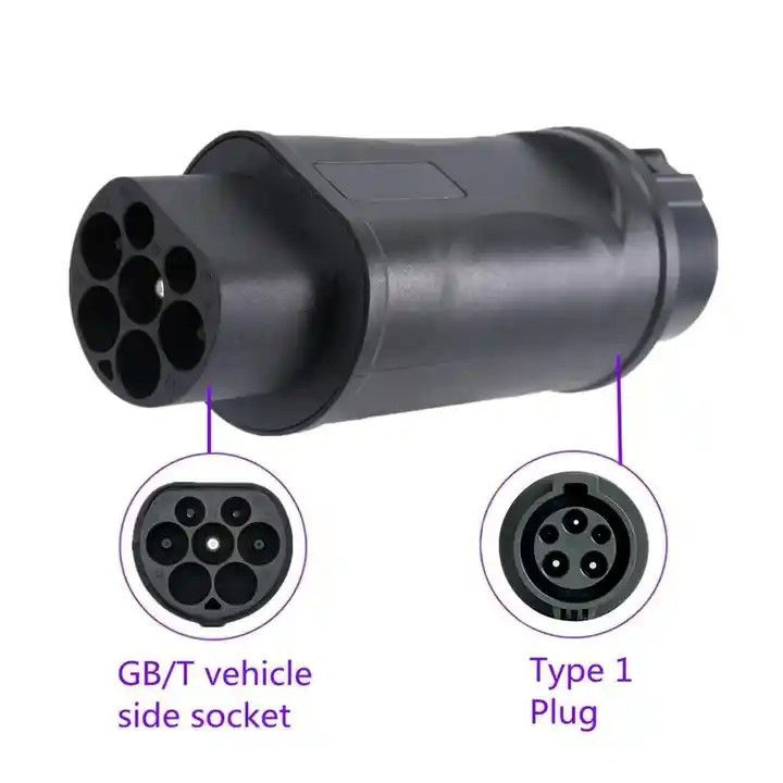 Ev-adapter laadstapel elektrisch voertuig J1772 32a type 1 Ev-oplader J1772 naar GB/T-adapter