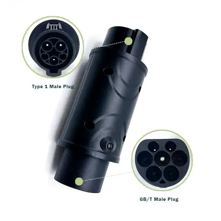 Ev-adapter laadstapel elektrisch voertuig J1772 32a type 1 Ev-oplader J1772 naar GB/T-adapter
