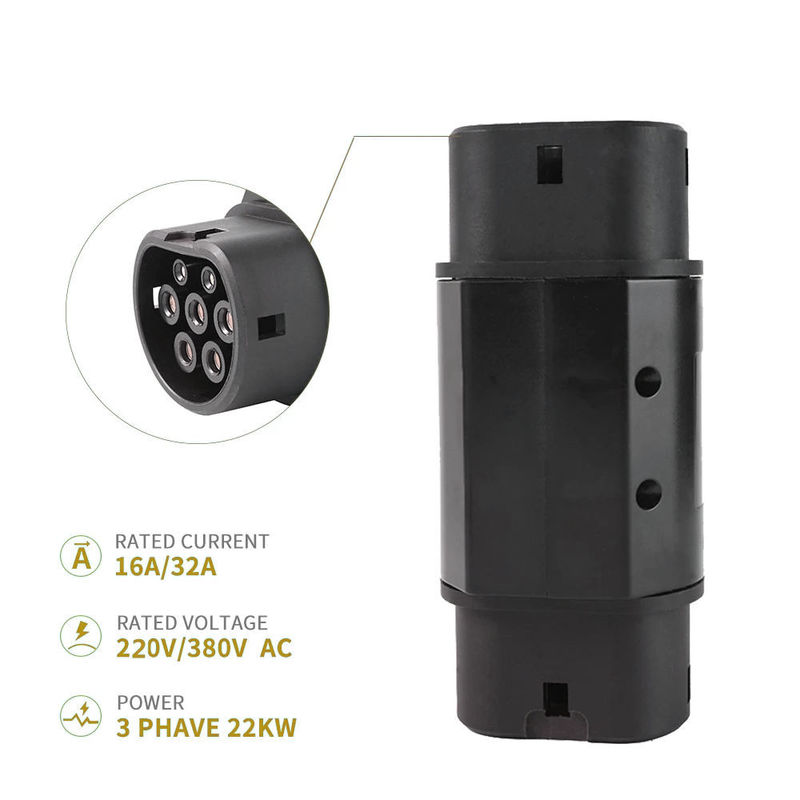 Nieuwe energieoplaadconnector 32A AC Type2 naar GBT-adapter voor EVSE-laden
