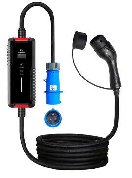 Hoogwaardige elektrische snelle type 2 ev-oplader 8-32a draagbare ev-oplader met schermverstelbaar