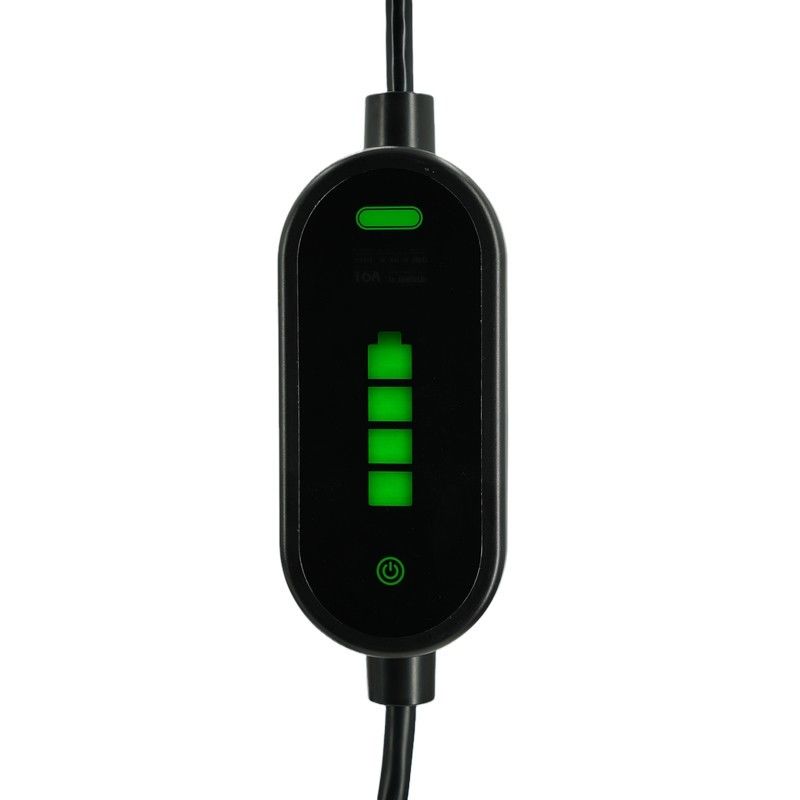Draagbare EV-opladers 7KW Tpe Jacket IEC 62196 Type2 2.4 Quot LCD CE TUV ROHS