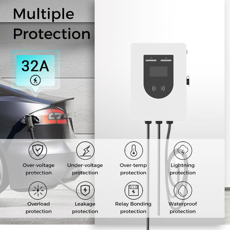 Type 2 Huishoudelijk Gebruik Commercieel Gebruik 32A EV Charger 14KW Level 2 Charging EVSE Wallbox Station